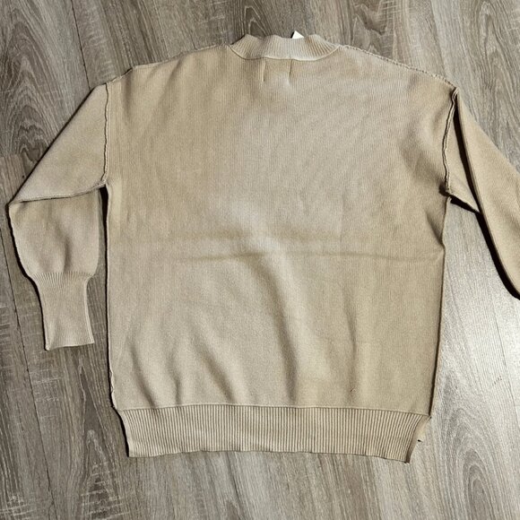 Pink Rose Cream Long Sleeve Knit Sweater - Picture 3 of 5